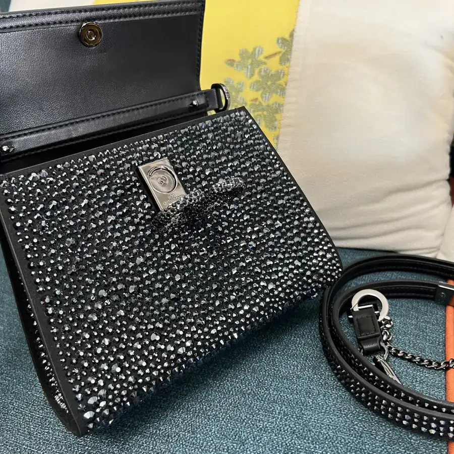 VSLING Mini Calfskin Handbag with Adjustable Strap