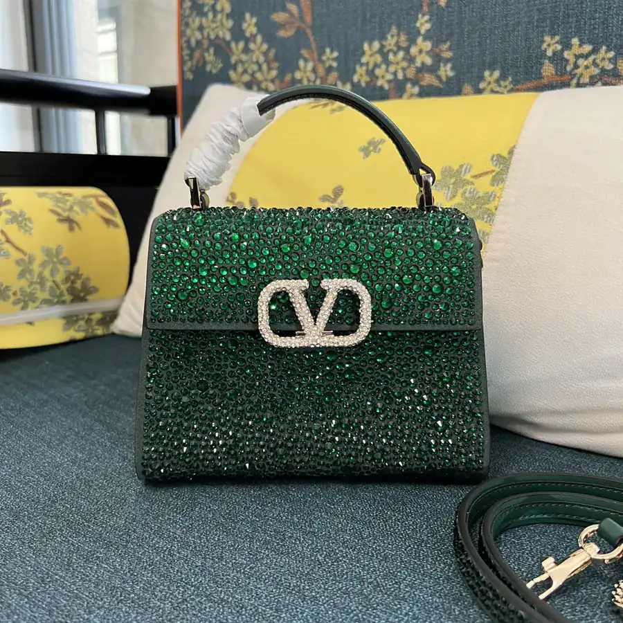 VSLING Mini Calfskin Handbag with Swarovski Crystal Embellishment