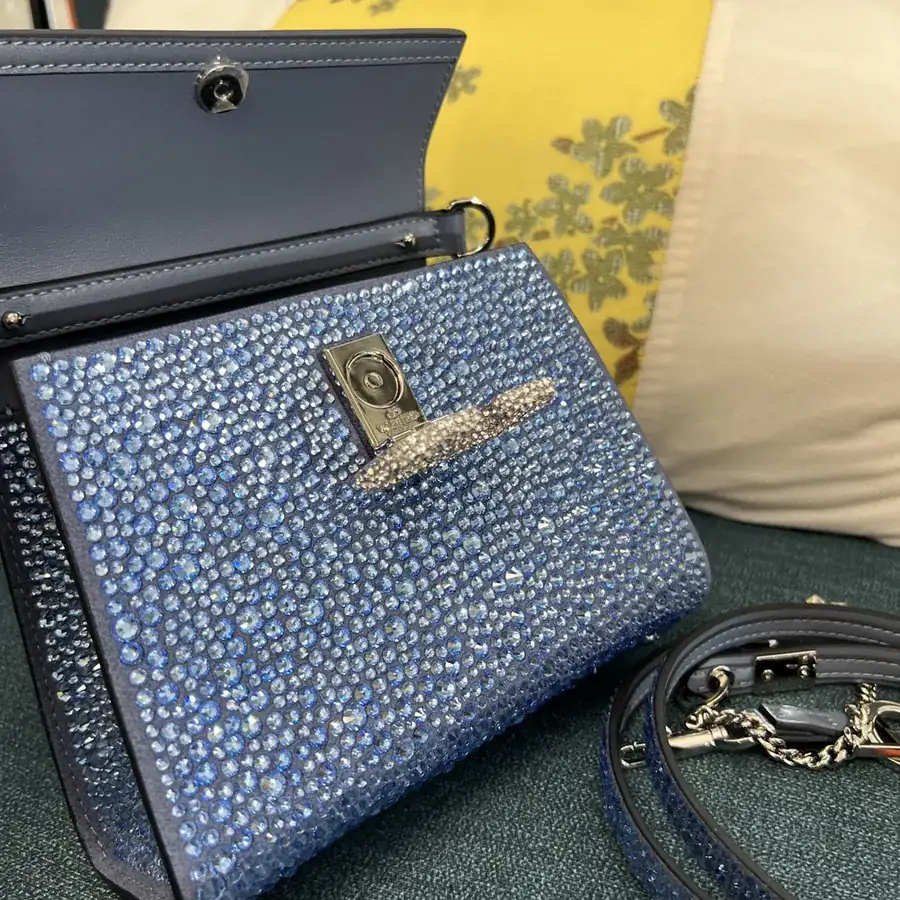 VSLING Mini Alligator Skin Handbag with Adjustable Strap