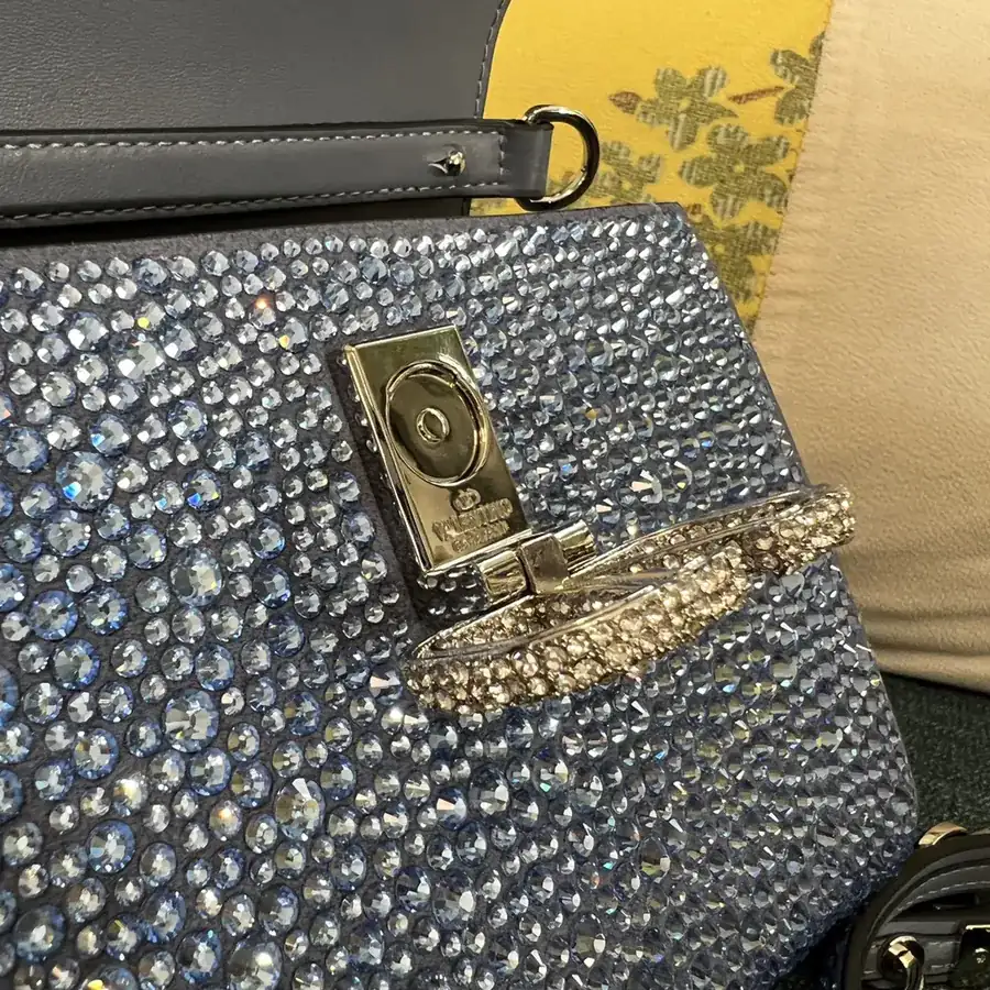 VSLING Mini Alligator Skin Handbag with Adjustable Strap
