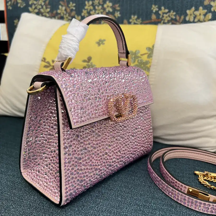 VSLING Mini Calfskin Handbag with Adjustable Strap