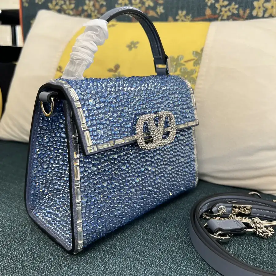 VSLING Mini Calfskin Handbag with Adjustable Strap