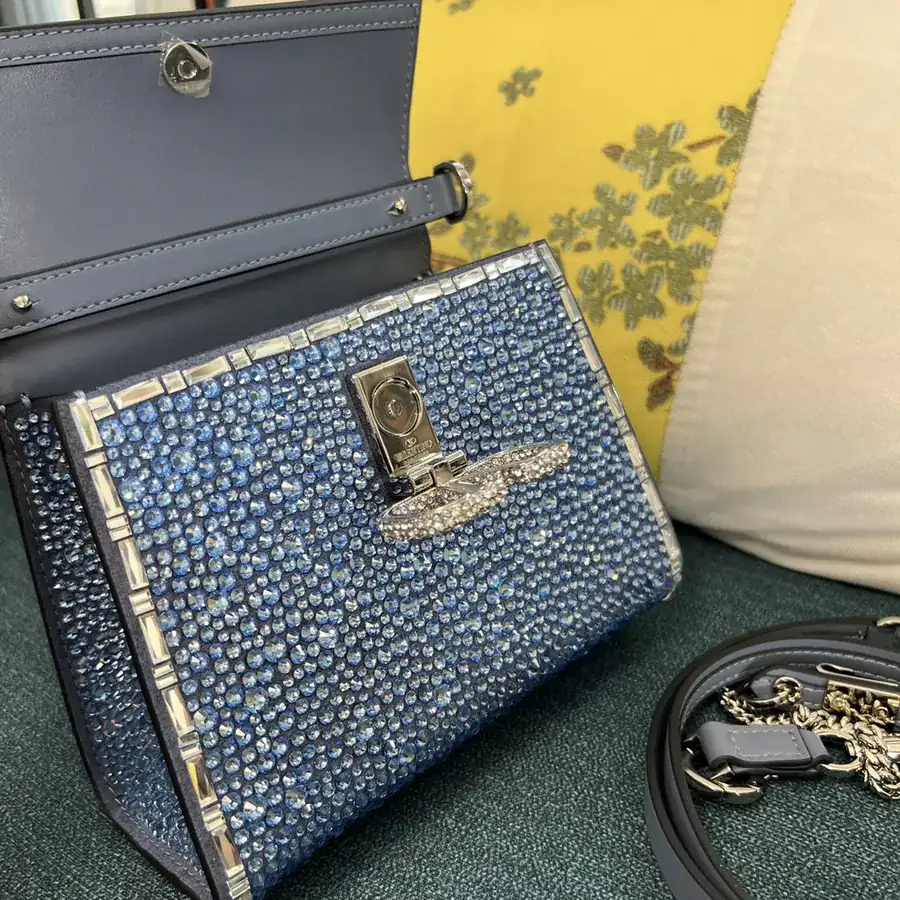 VSLING Mini Calfskin Handbag with Adjustable Strap