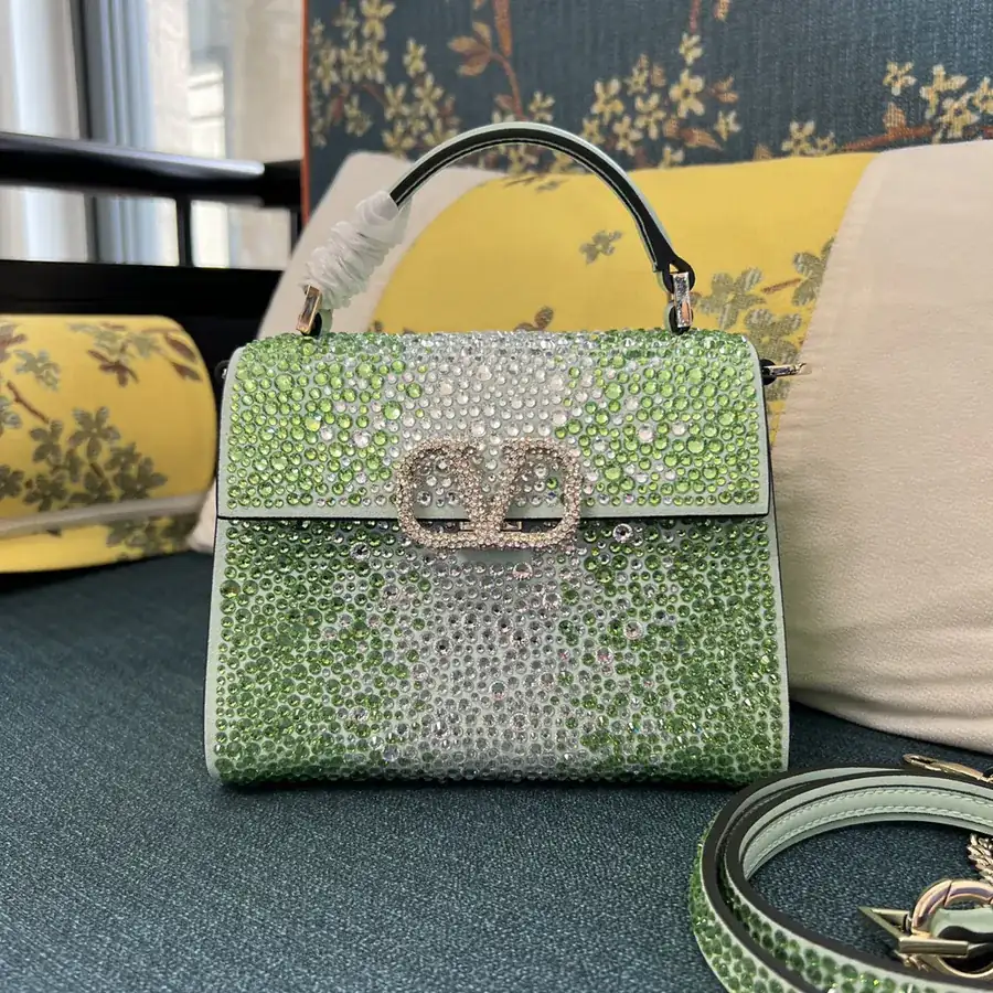 VSLING Mini Alligator Print Calfskin Bag with Adjustable Strap