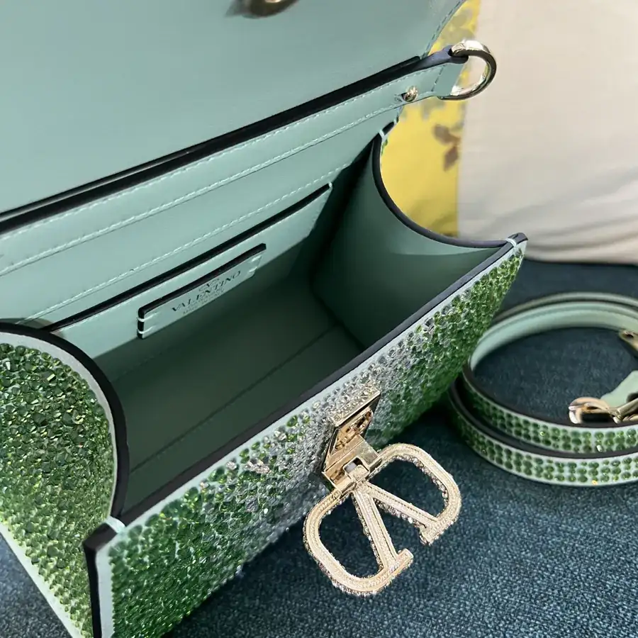 VSLING Mini Alligator Print Calfskin Bag with Adjustable Strap