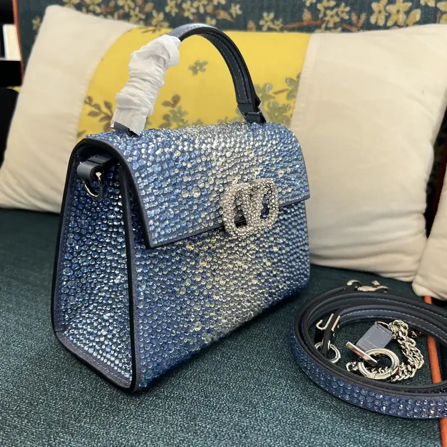 VSLING Mini Calfskin Handbag with Adjustable Strap