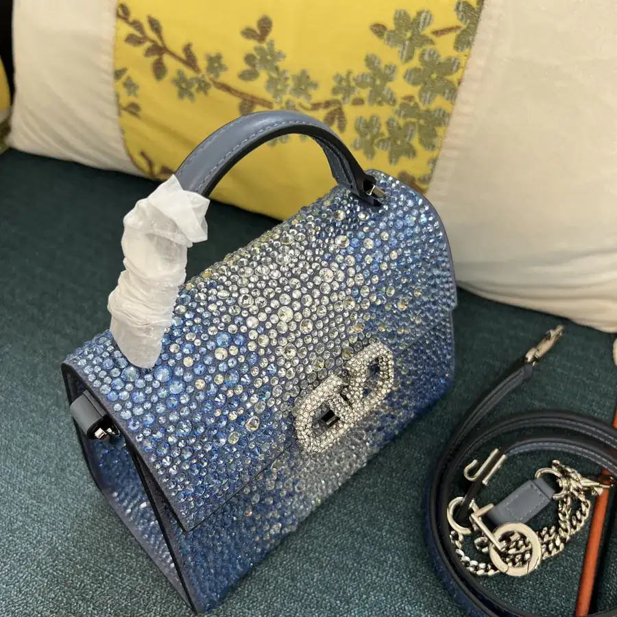 VSLING Mini Calfskin Handbag with Adjustable Strap