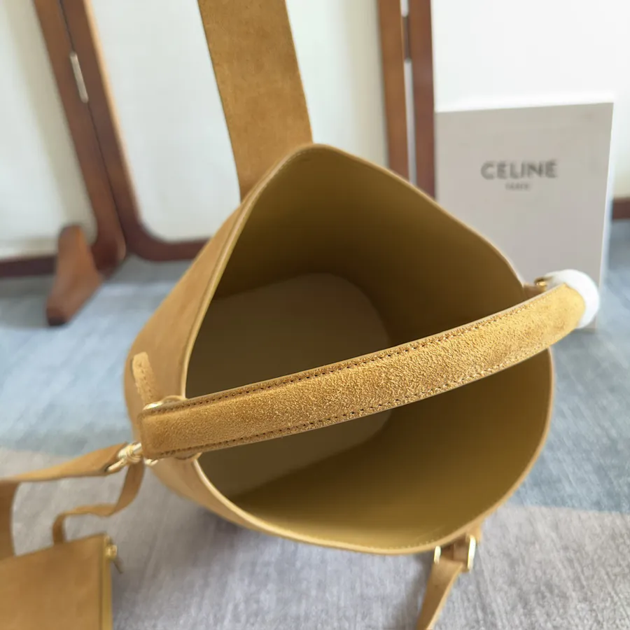 CE New Bucket Bag in Grained Calfskin Brown