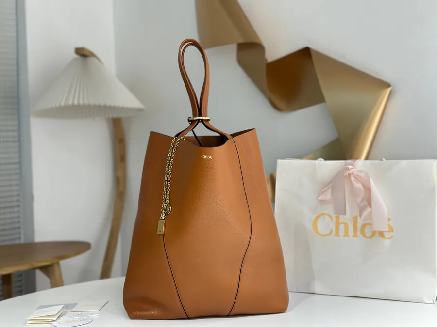 Chloe Spin Bag Large Brown