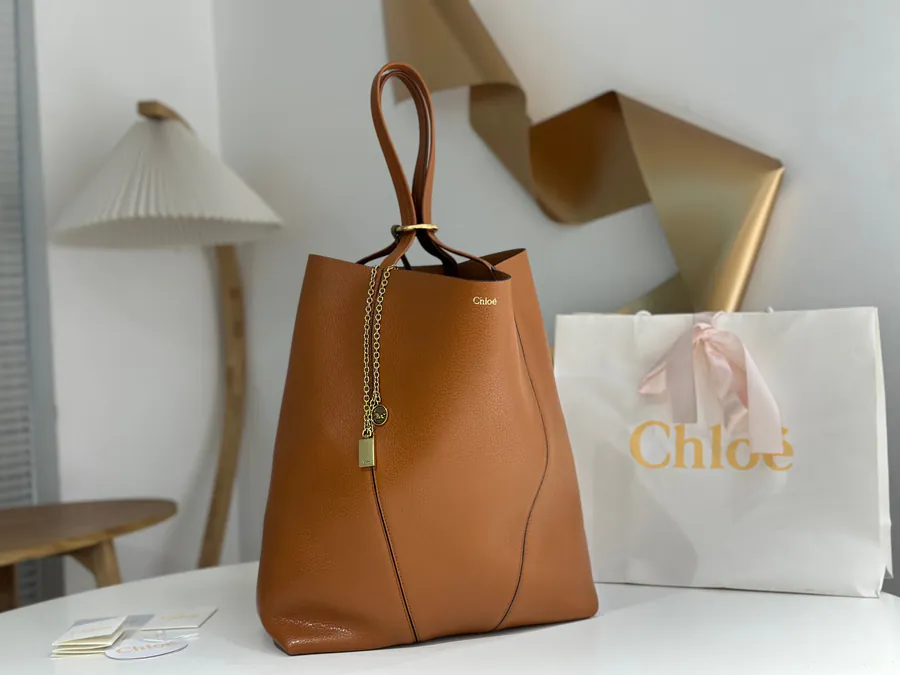 Chloe Spin Bag Large Brown