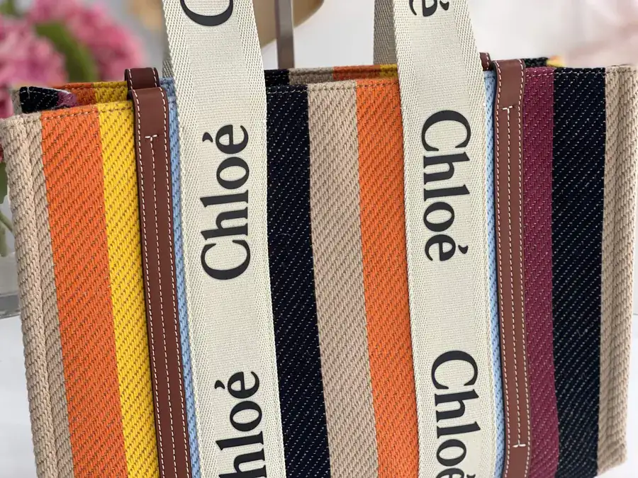 Chloe Rainbow Woody Tote Mid Size