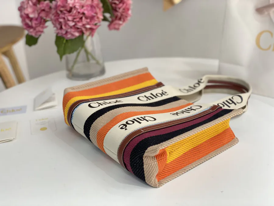 Chloe Rainbow Woody Tote Mid Size