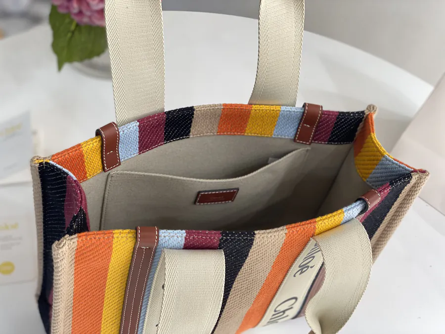 Chloe Rainbow Woody Tote Mid Size