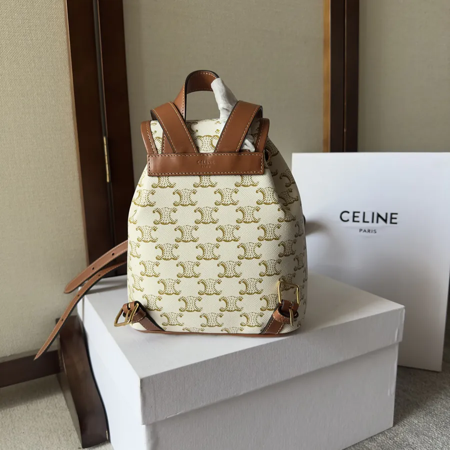 CELIN 2022 Spring Summer New Collection | Mini Backpack with Triomphe Canvas