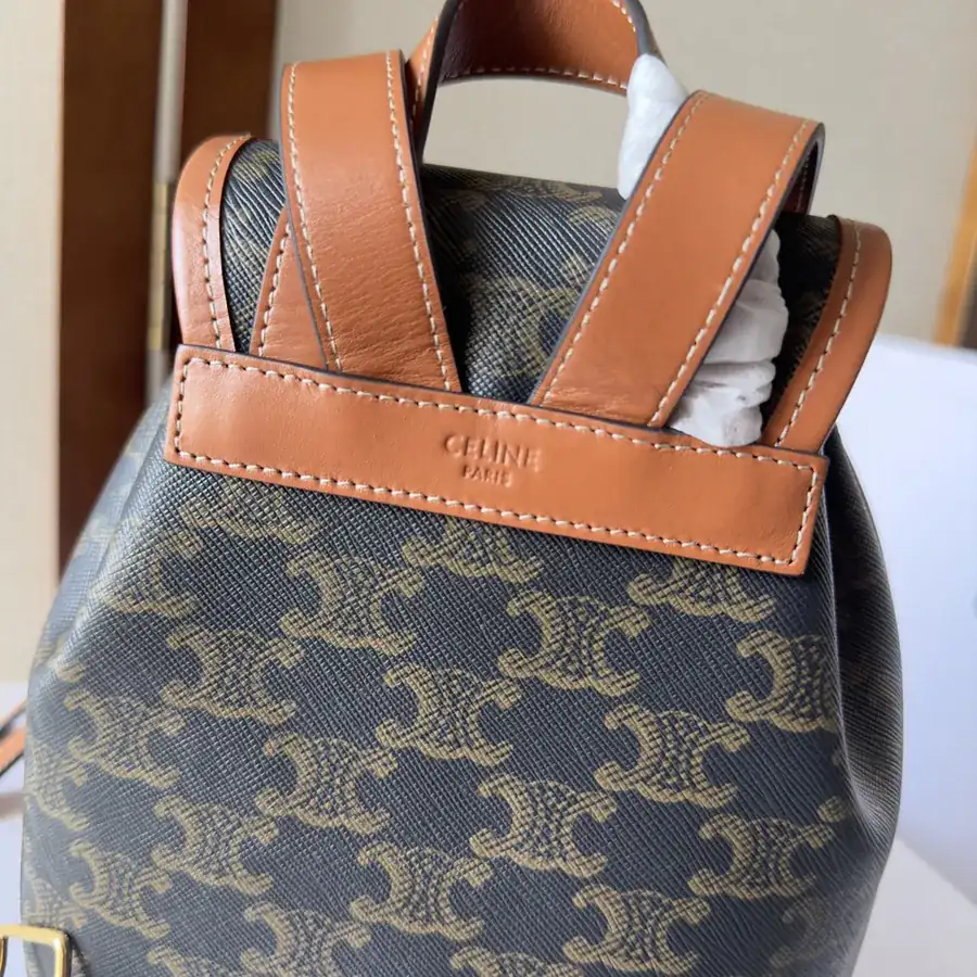CELIN 2022 Spring Summer New Collection | Mini Backpack with Triomphe Canvas Design