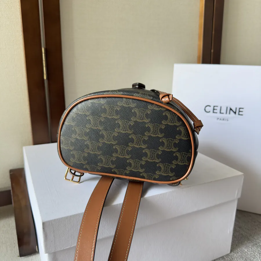CELIN 2022 Spring Summer New Collection | Mini Backpack with Triomphe Canvas Design