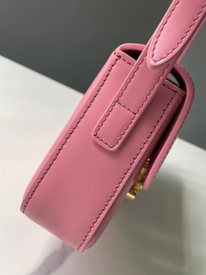 Triomphe Glossy Leather Shoulder Bag