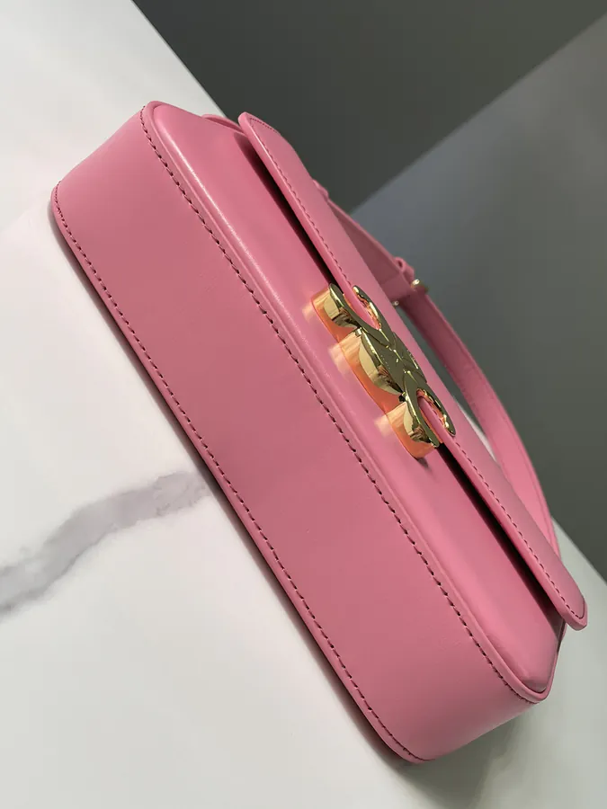 Triomphe Glossy Leather Shoulder Bag