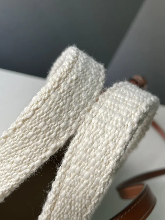 Thais Small Stripe Fabric Calfskin Handbag
