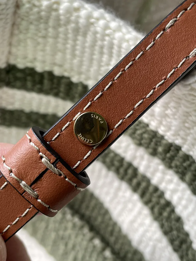Thais Small Stripe Fabric Calfskin Handbag