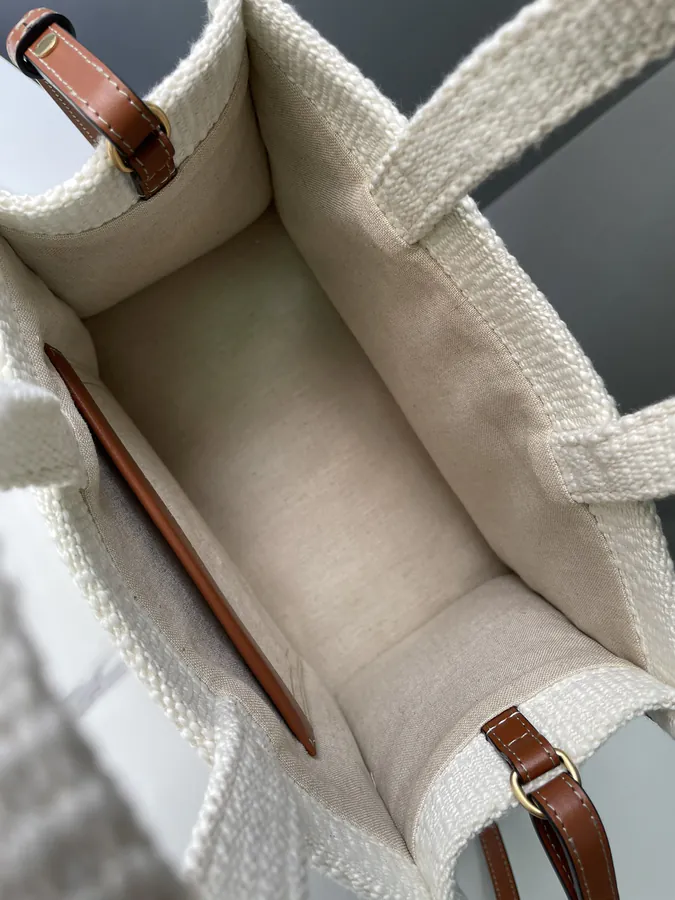 Thais Small Stripe Fabric Calfskin Handbag