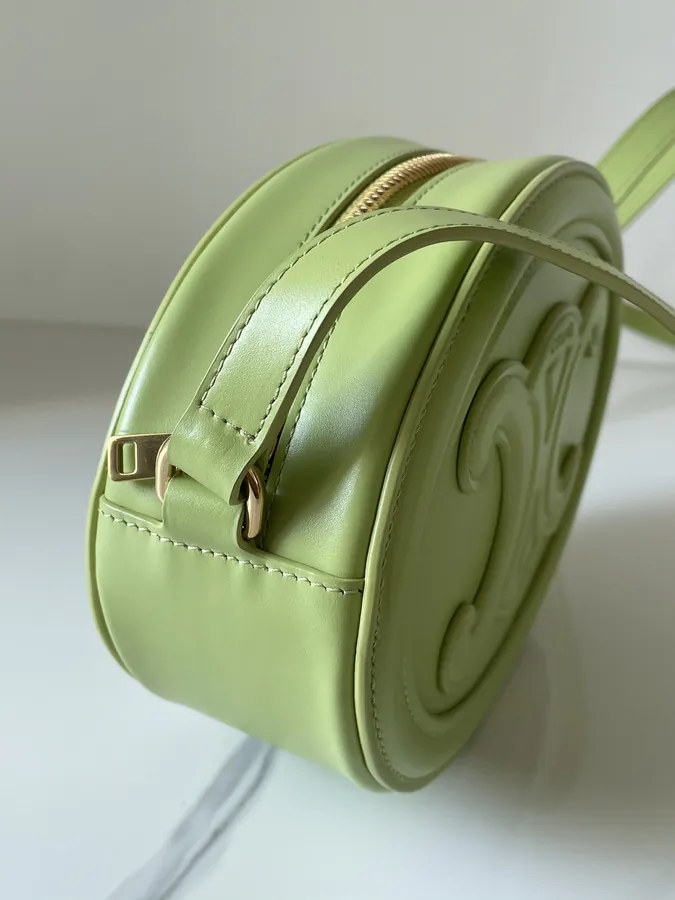 Triomphe Canvas Smooth Calfskin Elliptical Handbag