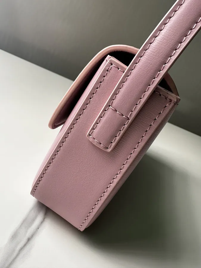 Triomphe Glossy Leather Shoulder Bag