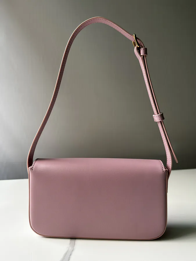 Triomphe Glossy Leather Shoulder Bag
