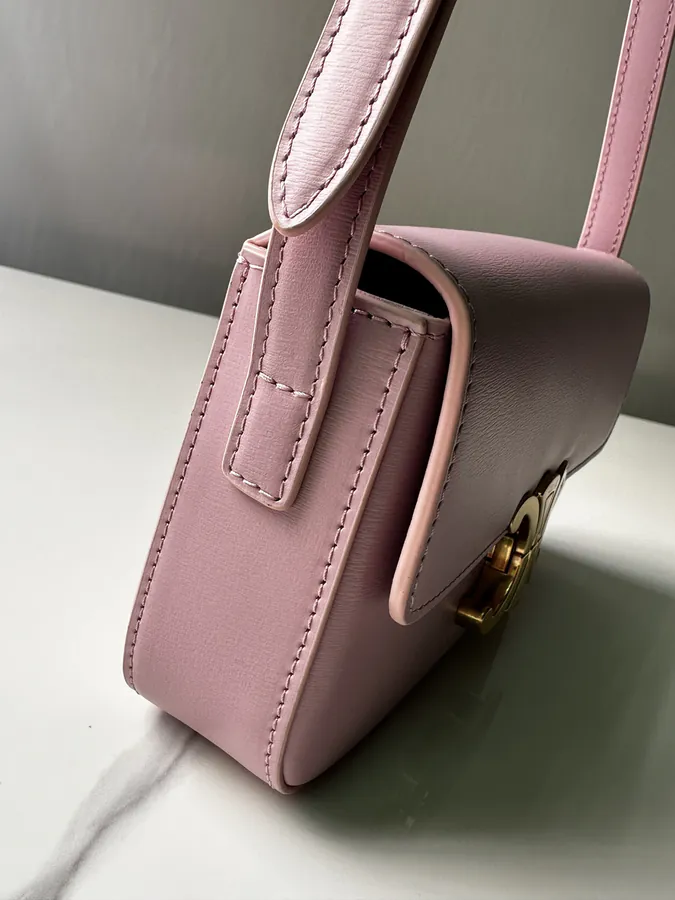 Triomphe Glossy Leather Shoulder Bag