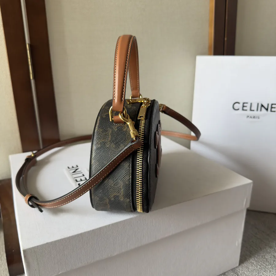 CELIN E23s Mini Half Moon Bag with Logo Print