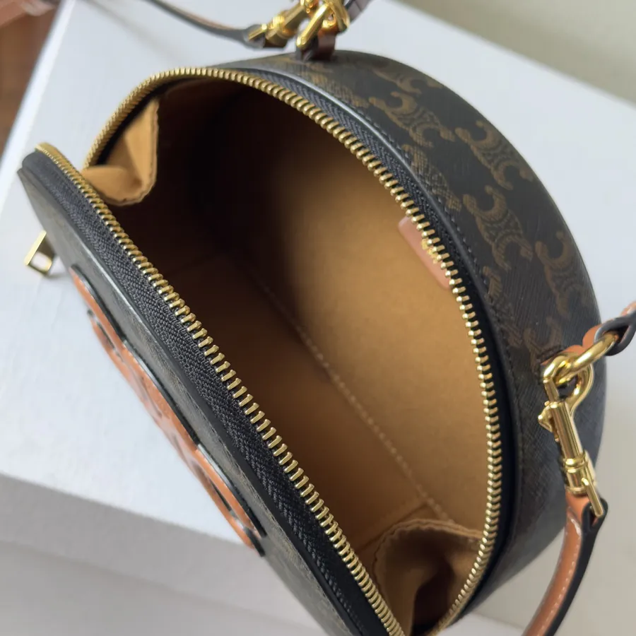 CELIN E23s Mini Half Moon Bag with Logo Print