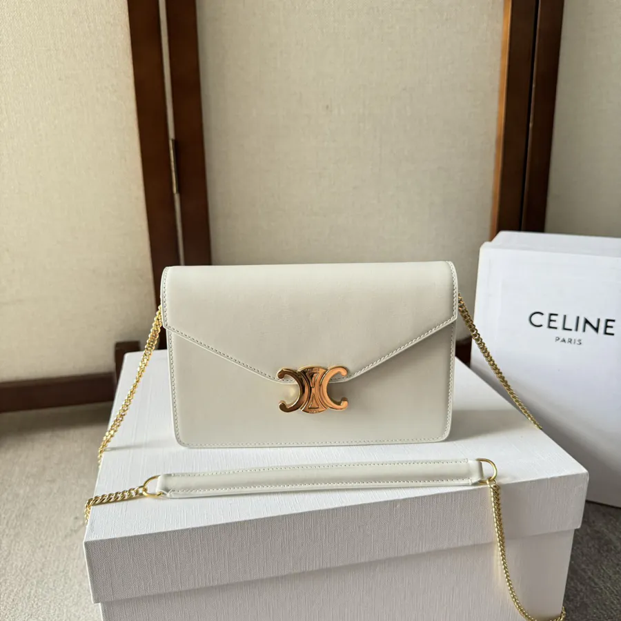 CELIN* CUIR TRIOMPHE Logo Print Wallet