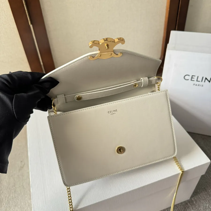 CELIN* CUIR TRIOMPHE Logo Print Wallet