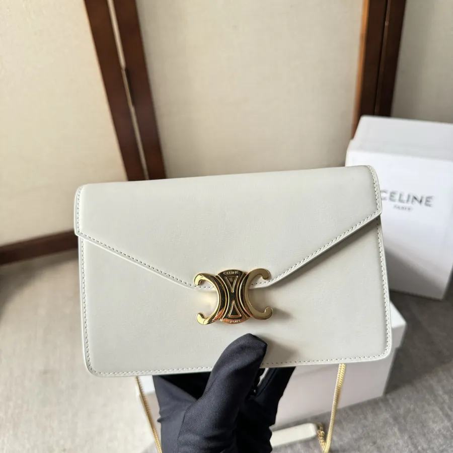 CELIN* CUIR TRIOMPHE Logo Print Wallet