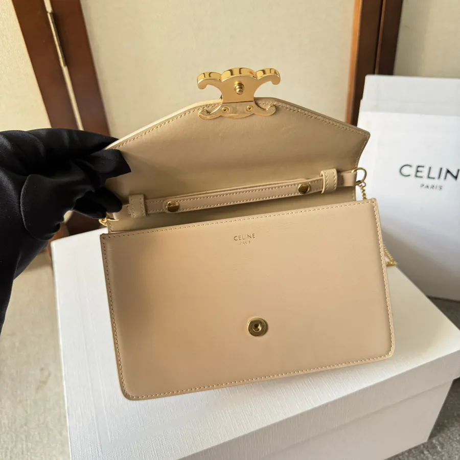 CELIN* CUIR TRIOMPHE Logo Print Wallet