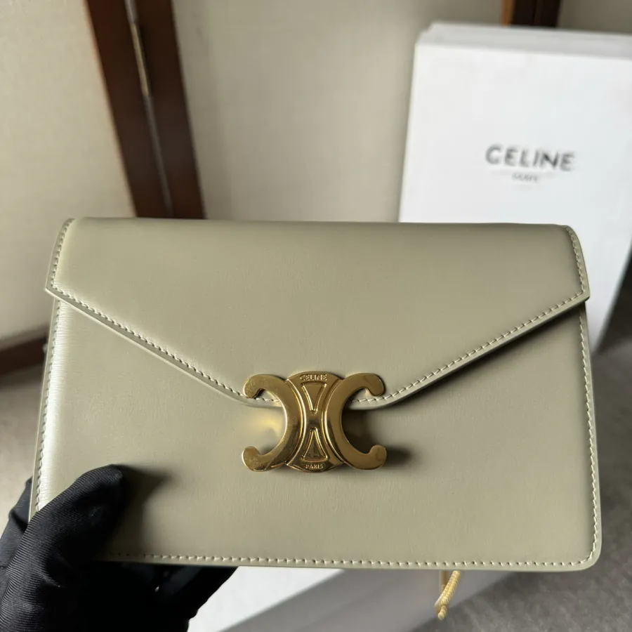 CELIN* CUIR TRIOMPHE Logo Embossed Leather WOC