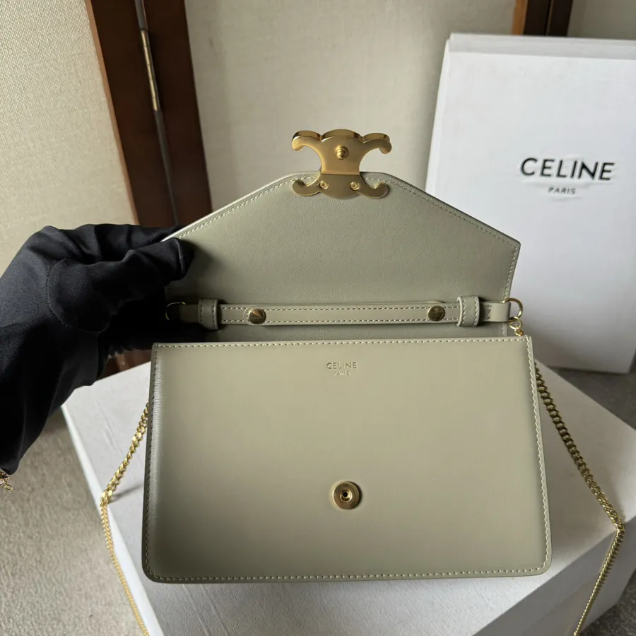 CELIN* CUIR TRIOMPHE Logo Embossed Leather WOC