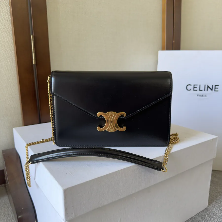 CELIN* CUIR TRIOMPHE Embossed Leather Wallet