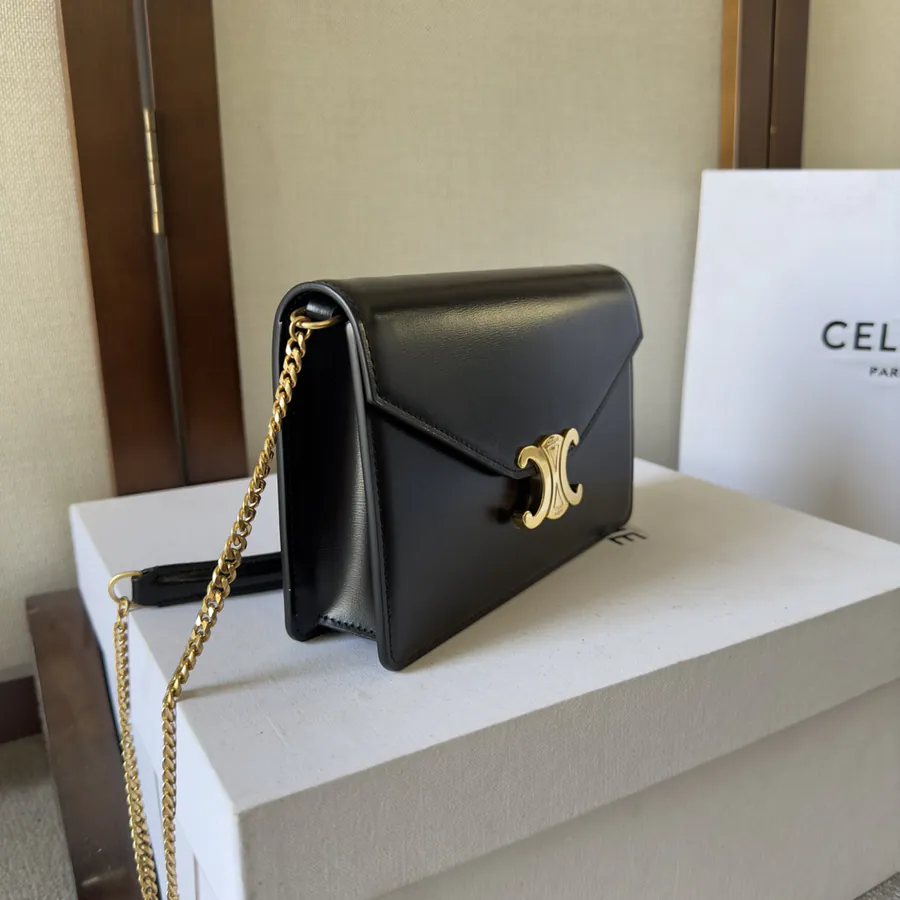 CELIN* CUIR TRIOMPHE Embossed Leather Wallet