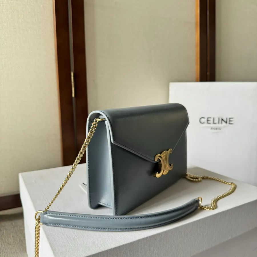 CELIN* CUIR TRIOMPHE Logo Print Wallet