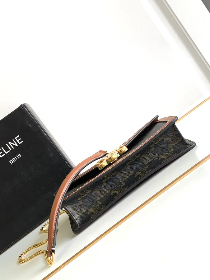 CELIN* Cuir Triomphe Logo Print Wallet