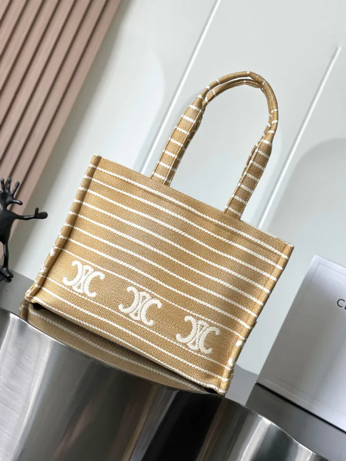 CELINE Tote Cacbs Stripe Pattern, Lightweight Fabric