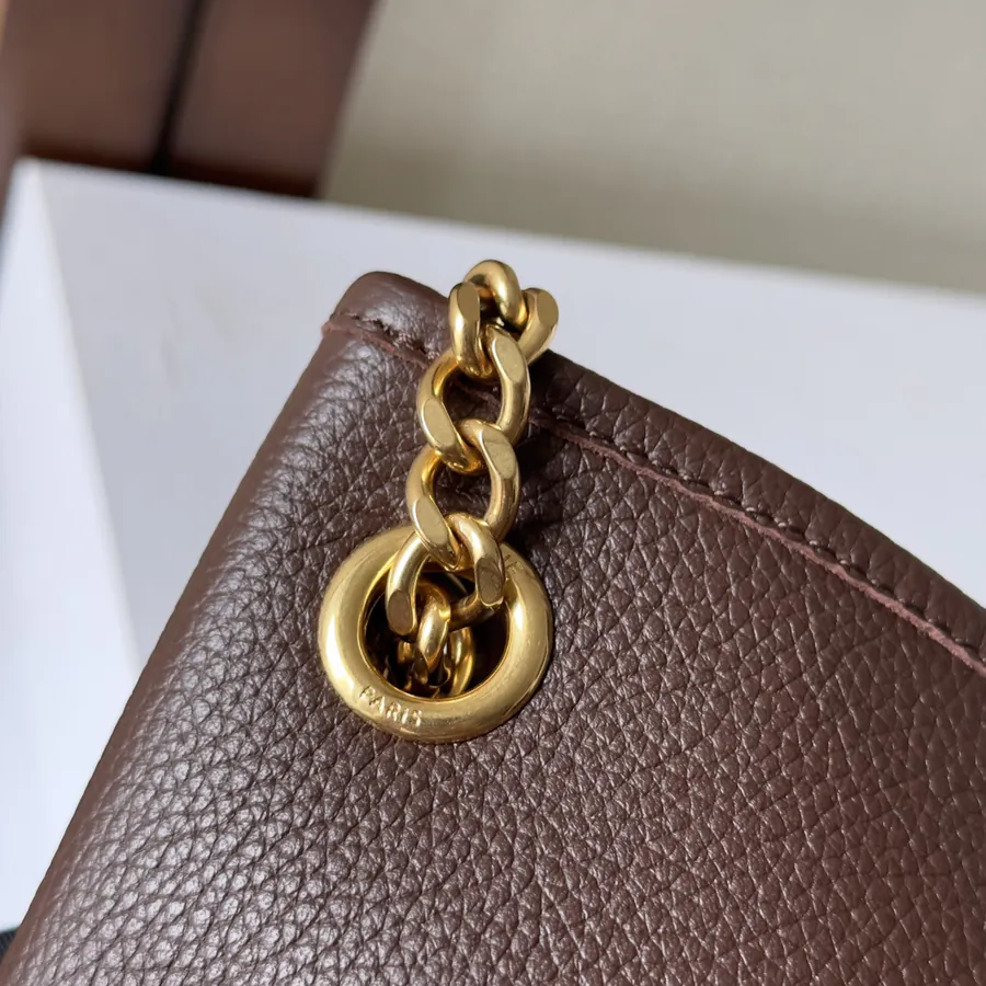 CELIN E23 Newspaper Triomphe Soft Leather Chain Bag