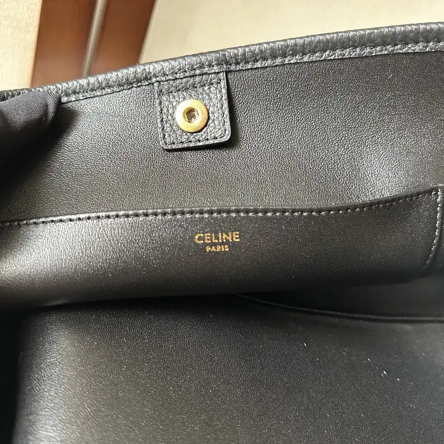 CELIN E23 Newspaper Triomphe Soft Leather Chain Bag