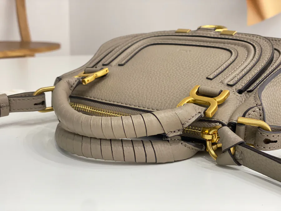 Chloe x Marcie Mini Gray and White Bag