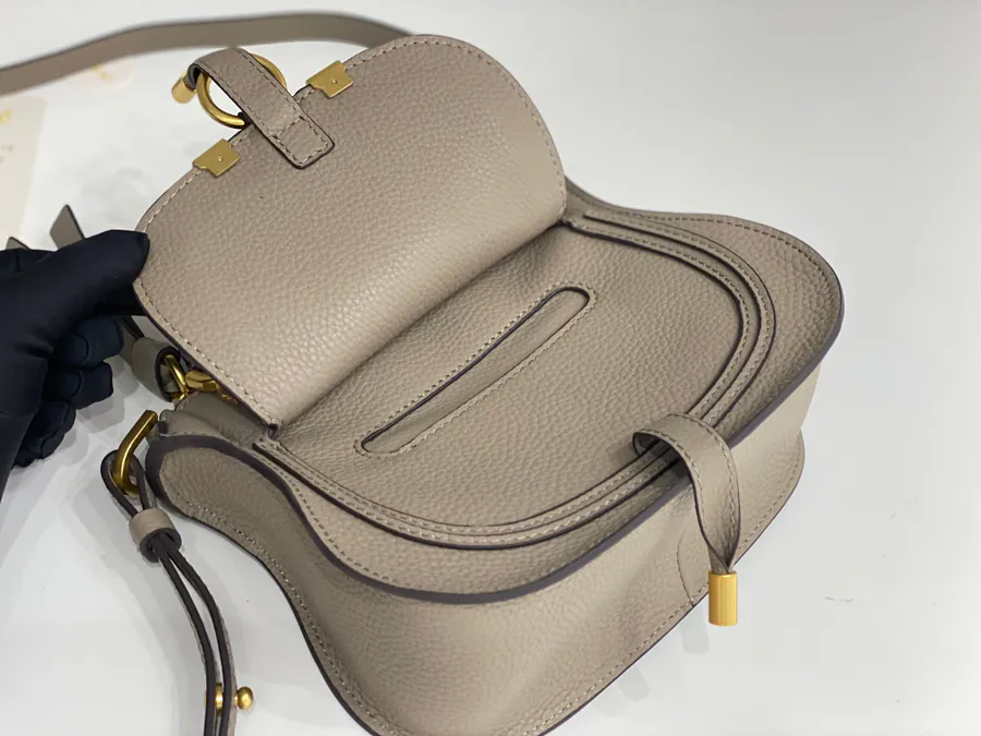 Chloe x Marcie Mini Gray and White Bag