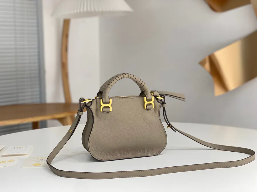 Chloe x Marcie Mini Gray and White Bag