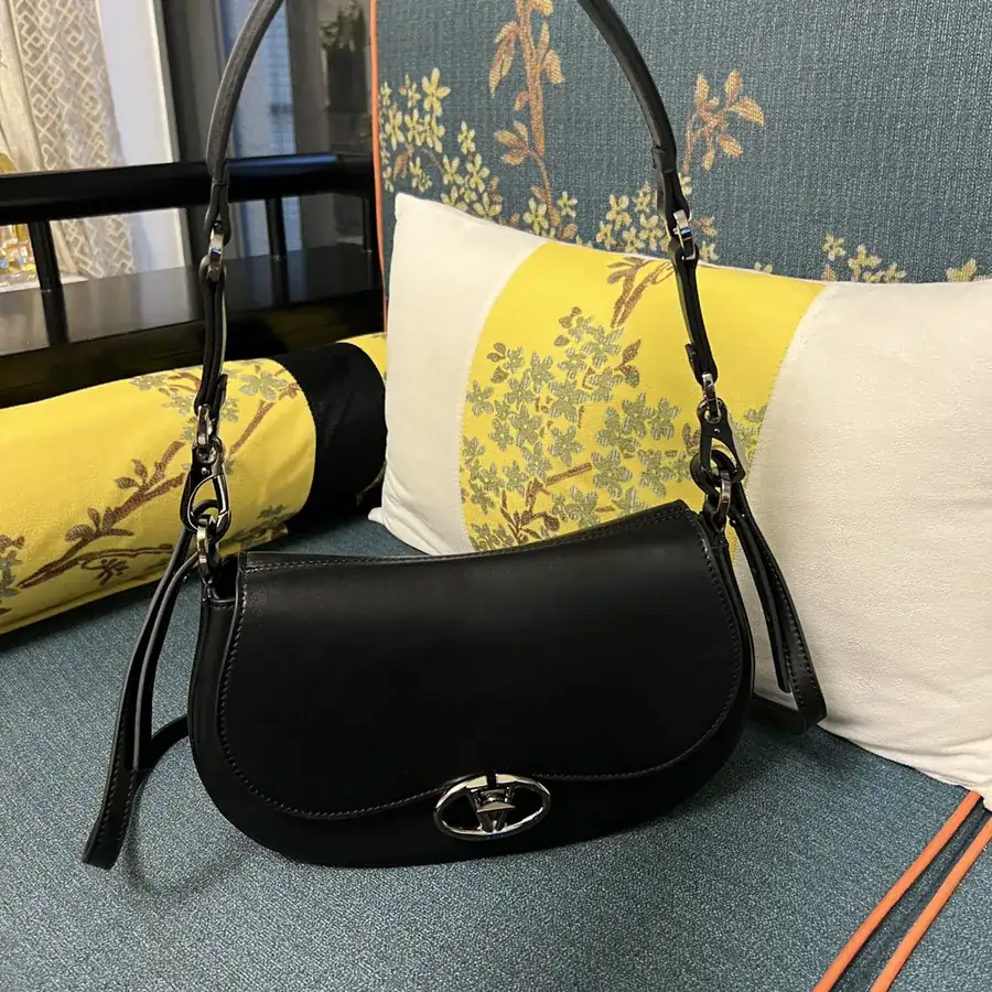 GARAVANI OHVAL Small Calfskin Bag with Rotating VLOGO Signature Clasp