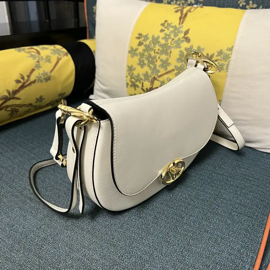 GARAVANI OHVAL Small Calfskin Bag with Rotating VLOGO Signature Clasp