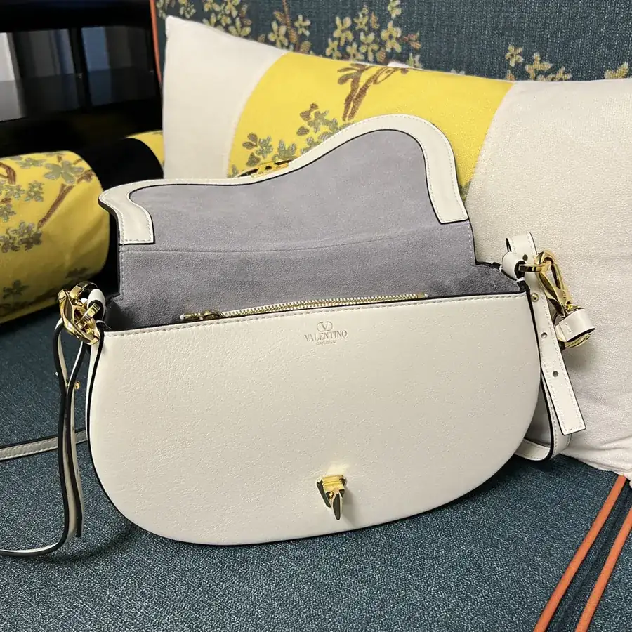 GARAVANI OHVAL Small Calfskin Bag with Rotating VLOGO Signature Clasp
